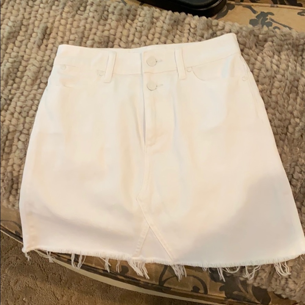 NWT high waisted white mini skirt